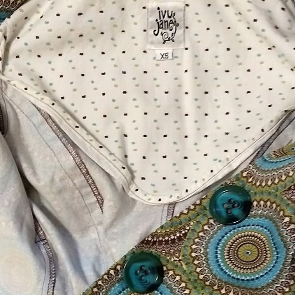 Ivy Jane Anthropologie Bohemian Style belted pea coat sz XS - Picture 7 of 8